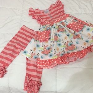 Serendipity  pink and peach floral outfit